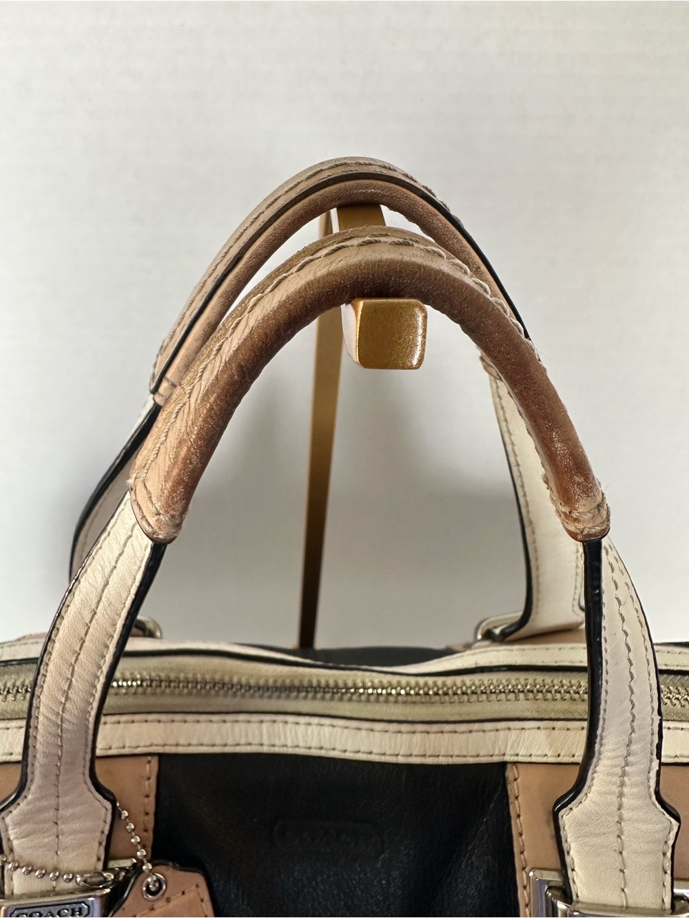 COACH Taylor Spectator Black Leather Satchel Crossbody Bag Chic Classic F27027 - Picture 13 of 13